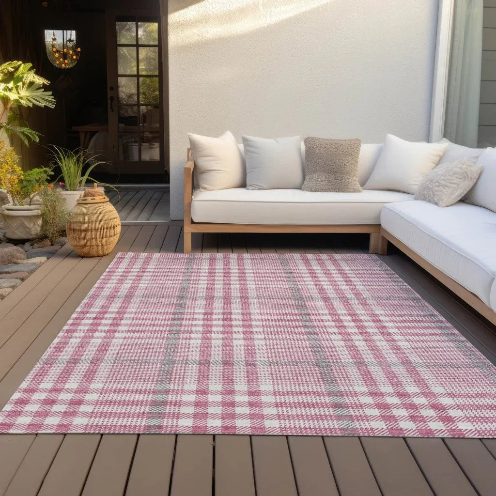 LOOMLAN Rugs Samira Pink Washable Indoor-Outdoor Rug