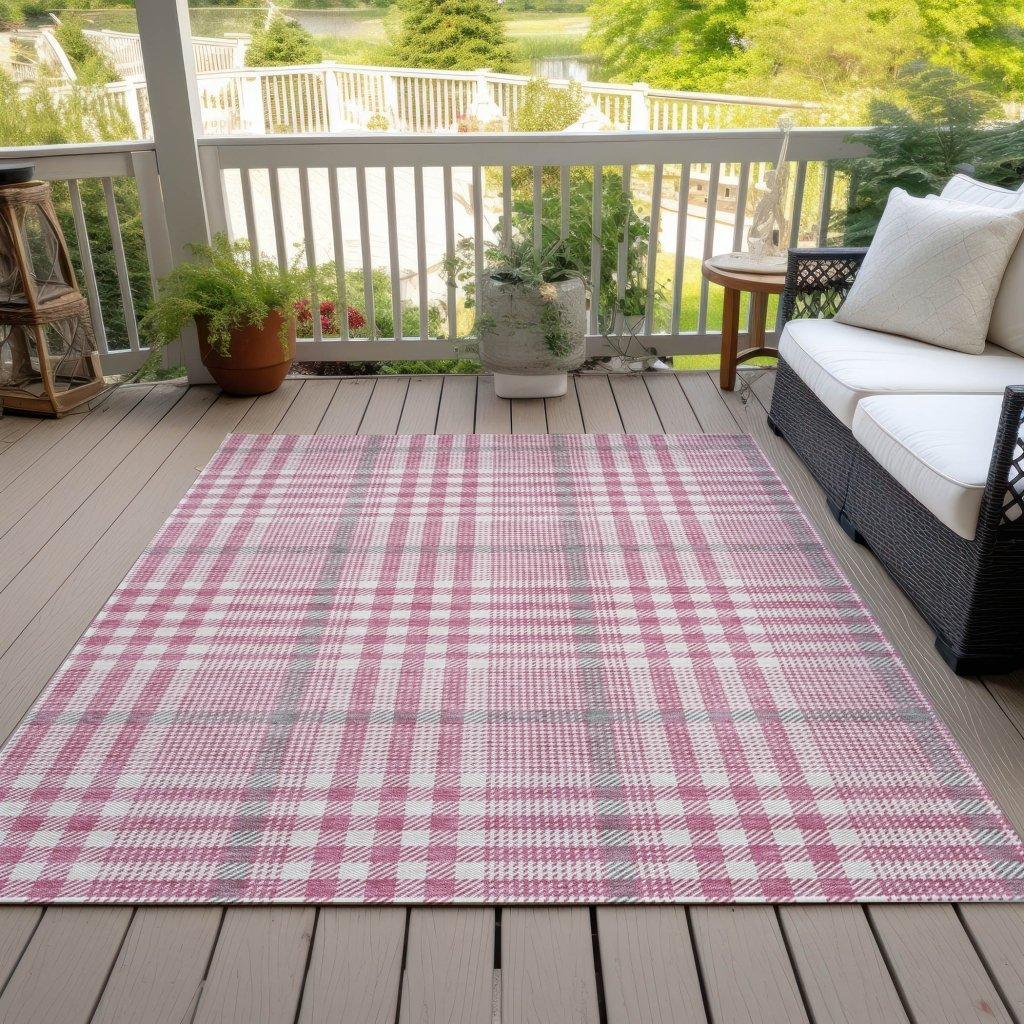 LOOMLAN Rugs Samira Pink Washable Indoor-Outdoor Rug