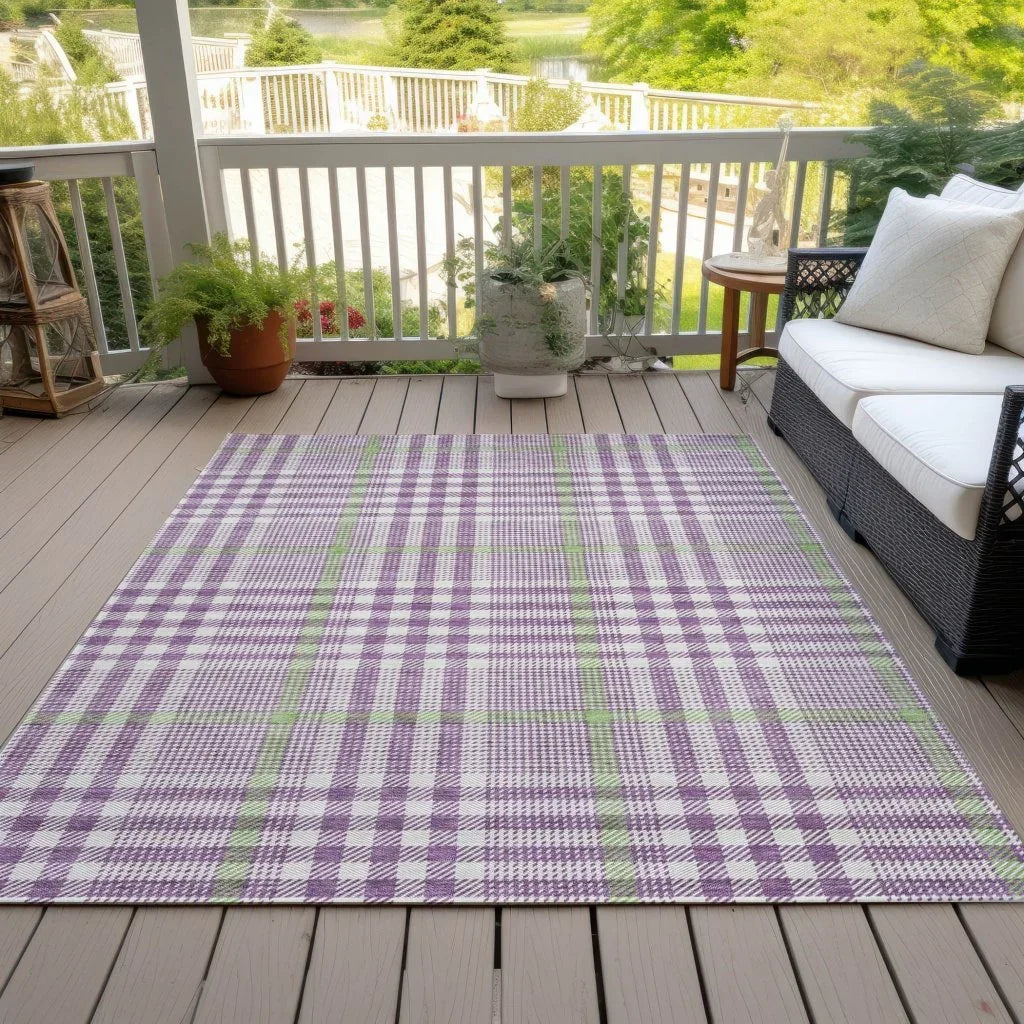 LOOMLAN Rugs Samira Purple Washable Indoor-Outdoor Rug