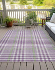 LOOMLAN Rugs Samira Purple Washable Indoor-Outdoor Rug