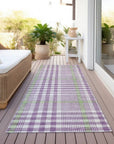 LOOMLAN Rugs Samira Purple Washable Indoor-Outdoor Rug