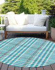 LOOMLAN Rugs Samira Teal Washable Indoor-Outdoor Rug