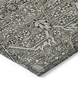LOOMLAN Rugs Samirah Gray Washable Indoor-Outdoor Rug