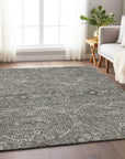 LOOMLAN Rugs Samirah Gray Washable Indoor-Outdoor Rug