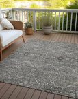 LOOMLAN Rugs Samirah Gray Washable Indoor-Outdoor Rug