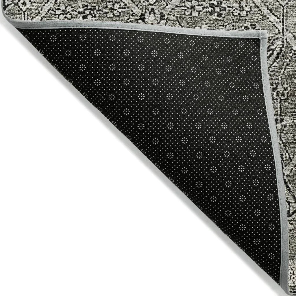 LOOMLAN Rugs Samirah Gray Washable Indoor-Outdoor Rug