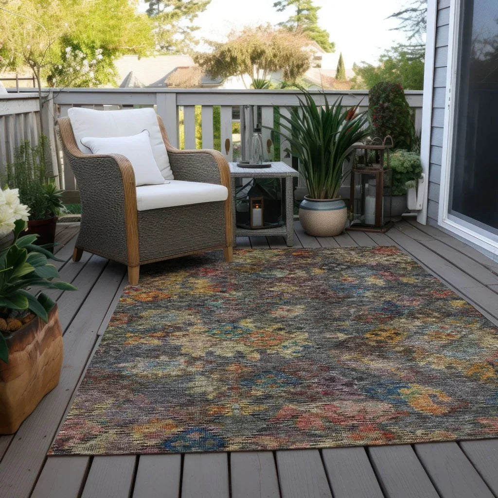 LOOMLAN Rugs San Marino Gray Washable Indoor-Outdoor Rug