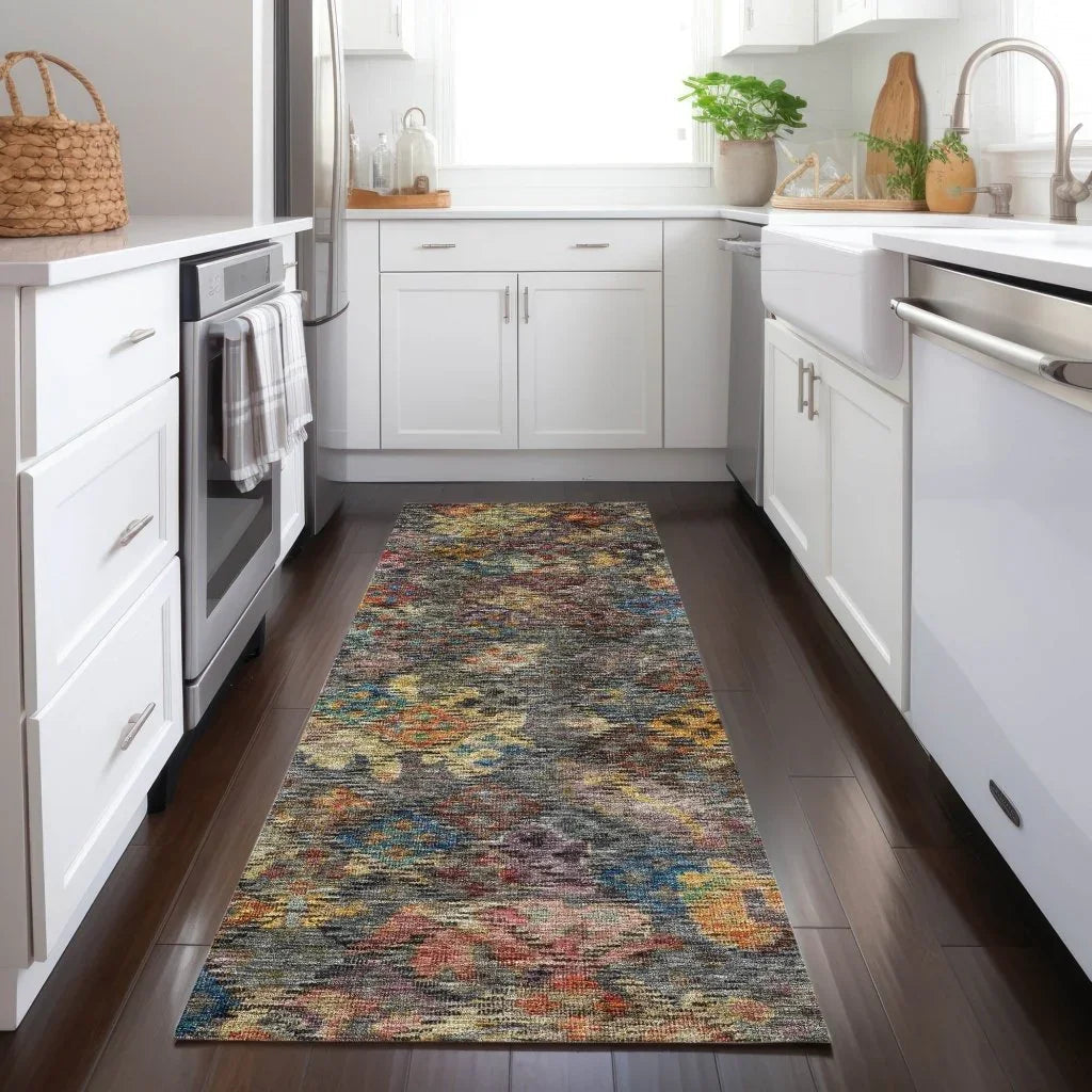 LOOMLAN Rugs San Marino Gray Washable Indoor-Outdoor Rug