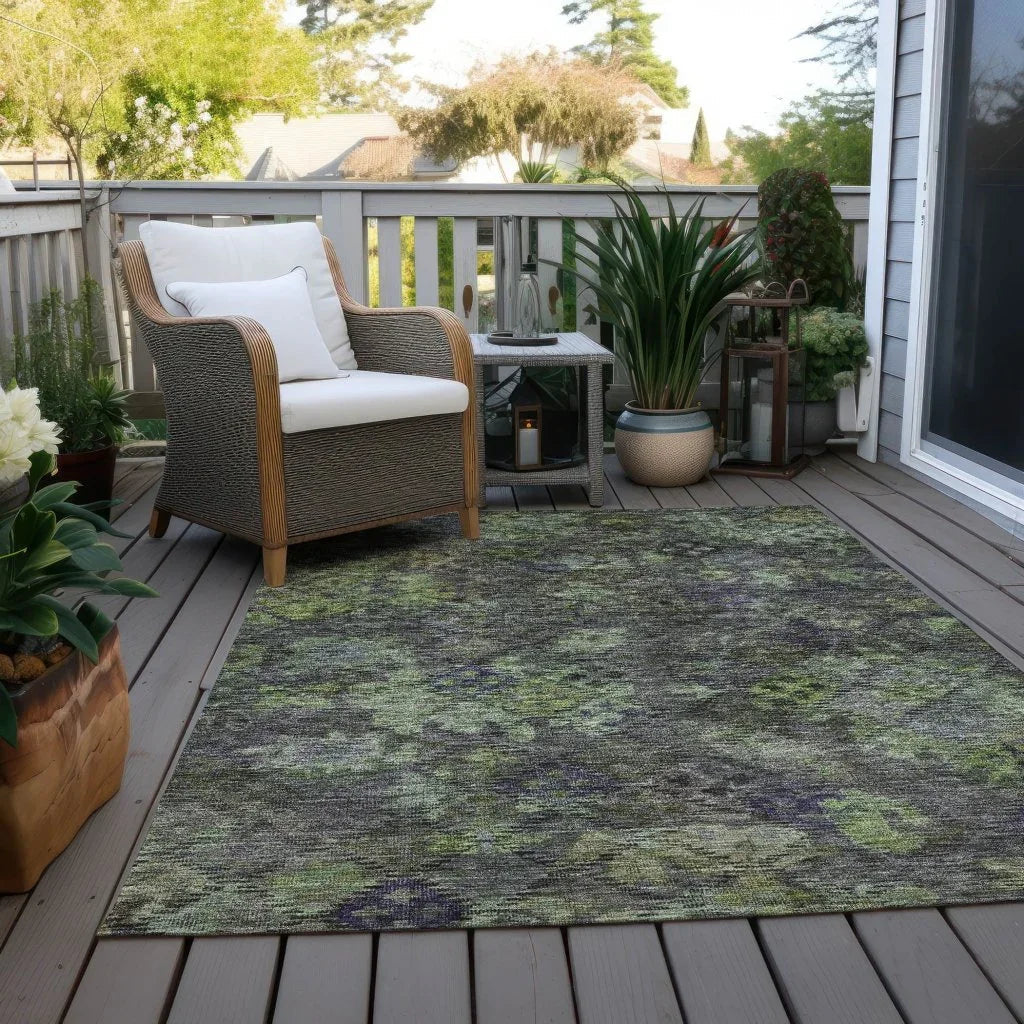 LOOMLAN Rugs San Marino Green Washable Indoor-Outdoor Rug