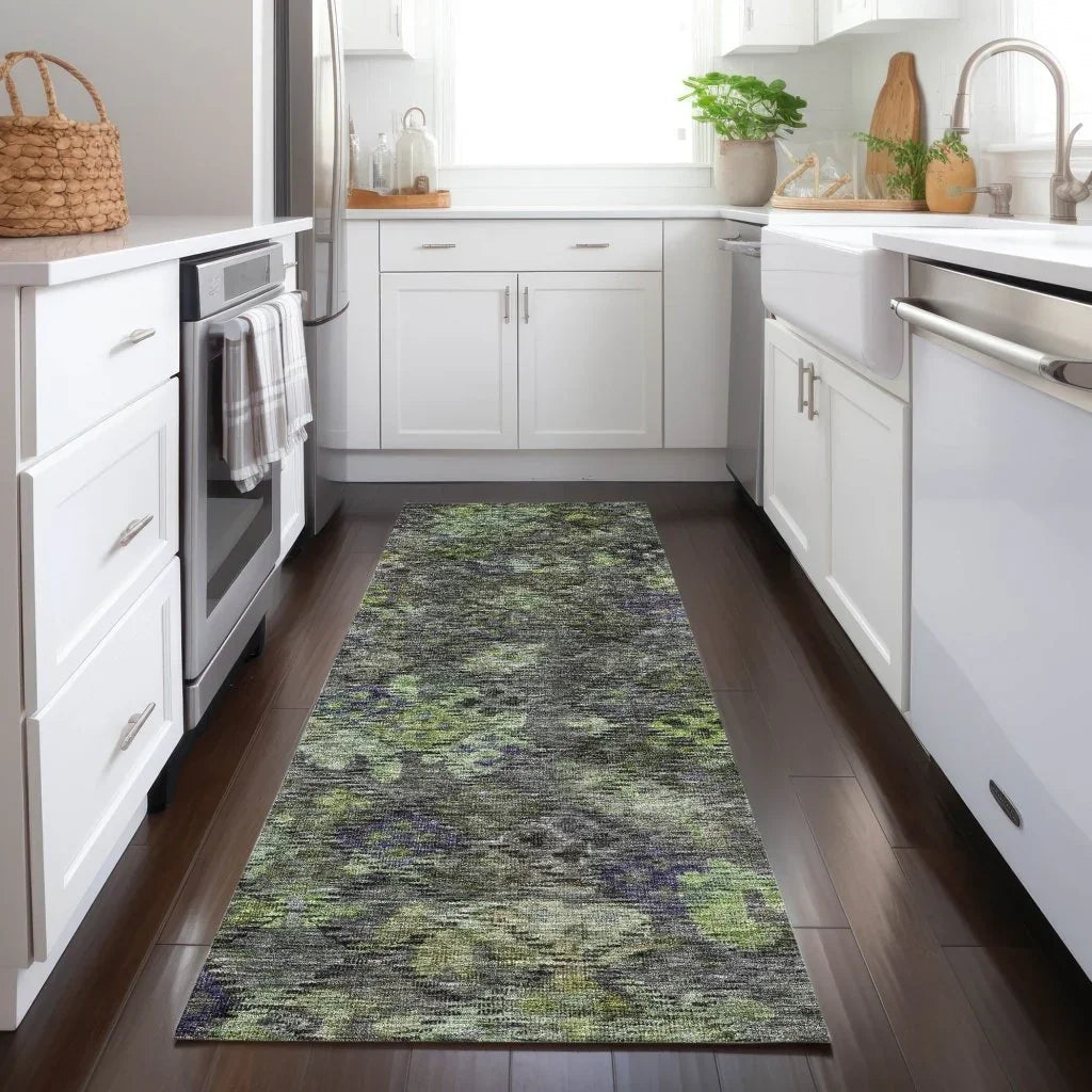 LOOMLAN Rugs San Marino Green Washable Indoor-Outdoor Rug
