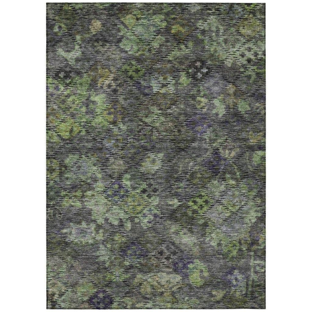 LOOMLAN Rugs San Marino Green Washable Indoor-Outdoor Rug