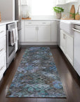 LOOMLAN Rugs San Marino Teal Washable Indoor-Outdoor Rug