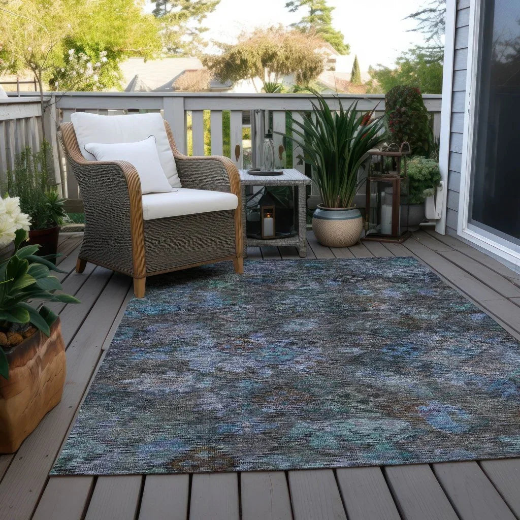 LOOMLAN Rugs San Marino Teal Washable Indoor-Outdoor Rug