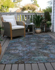 LOOMLAN Rugs San Marino Teal Washable Indoor-Outdoor Rug