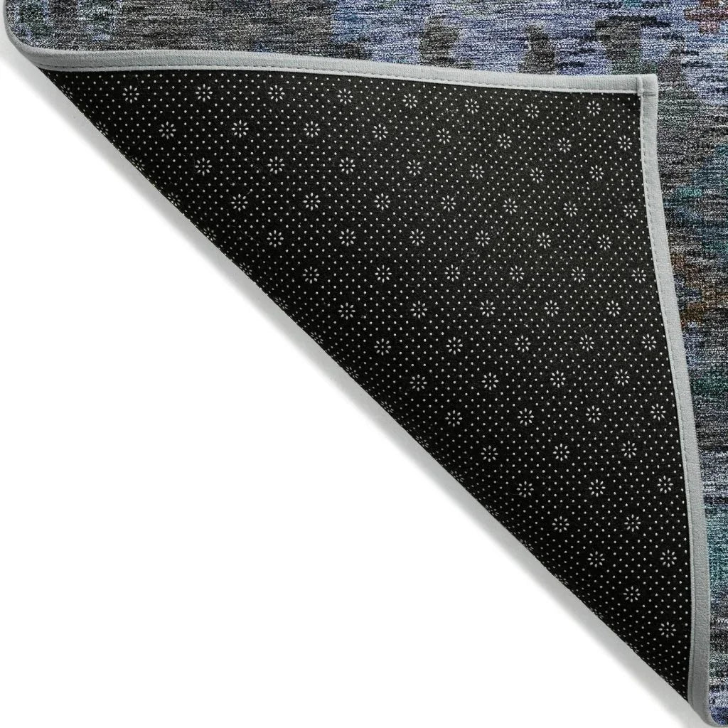 LOOMLAN Rugs San Marino Teal Washable Indoor-Outdoor Rug