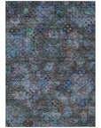 LOOMLAN Rugs San Marino Teal Washable Indoor-Outdoor Rug