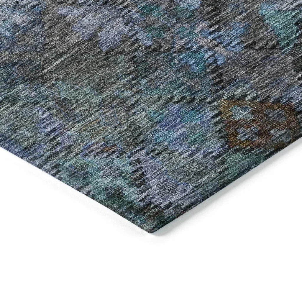 LOOMLAN Rugs San Marino Teal Washable Indoor-Outdoor Rug