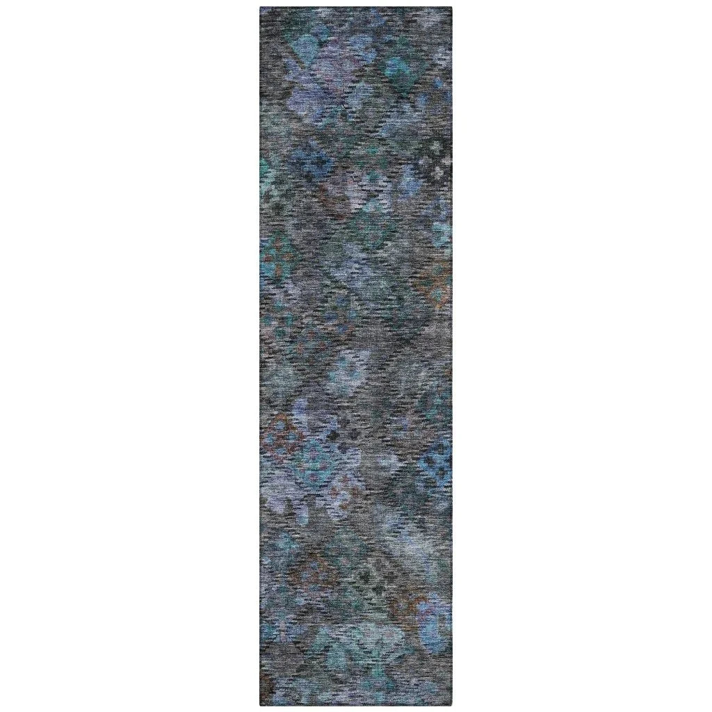 LOOMLAN Rugs San Marino Teal Washable Indoor-Outdoor Rug