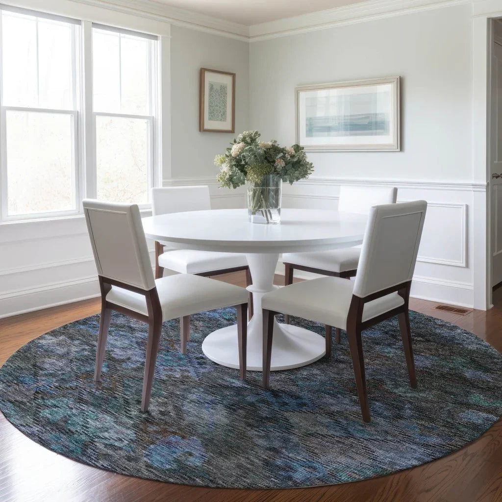 LOOMLAN Rugs San Marino Teal Washable Indoor-Outdoor Rug