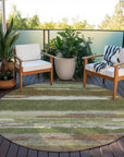 LOOMLAN Rugs Sanara Green Washable Indoor-Outdoor Rug