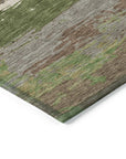 LOOMLAN Rugs Sanara Green Washable Indoor-Outdoor Rug