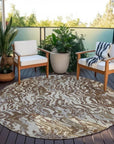 LOOMLAN Rugs Saphara Brown Washable Indoor-Outdoor Rug