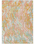 LOOMLAN Rugs Saphara Orange Washable Indoor-Outdoor Rug