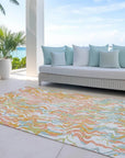 LOOMLAN Rugs Saphara Orange Washable Indoor-Outdoor Rug
