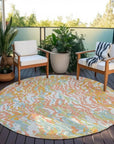 LOOMLAN Rugs Saphara Orange Washable Indoor-Outdoor Rug