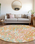 LOOMLAN Rugs Saphara Orange Washable Indoor-Outdoor Rug