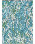 LOOMLAN Rugs Saphara Teal Washable Indoor-Outdoor Rug