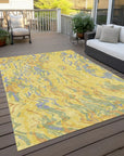 LOOMLAN Rugs Saphara Yellow Washable Indoor-Outdoor Rug