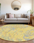 LOOMLAN Rugs Saphara Yellow Washable Indoor-Outdoor Rug