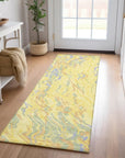 LOOMLAN Rugs Saphara Yellow Washable Indoor-Outdoor Rug