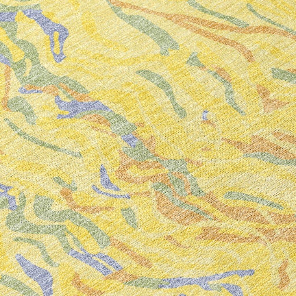 LOOMLAN Rugs Saphara Yellow Washable Indoor-Outdoor Rug