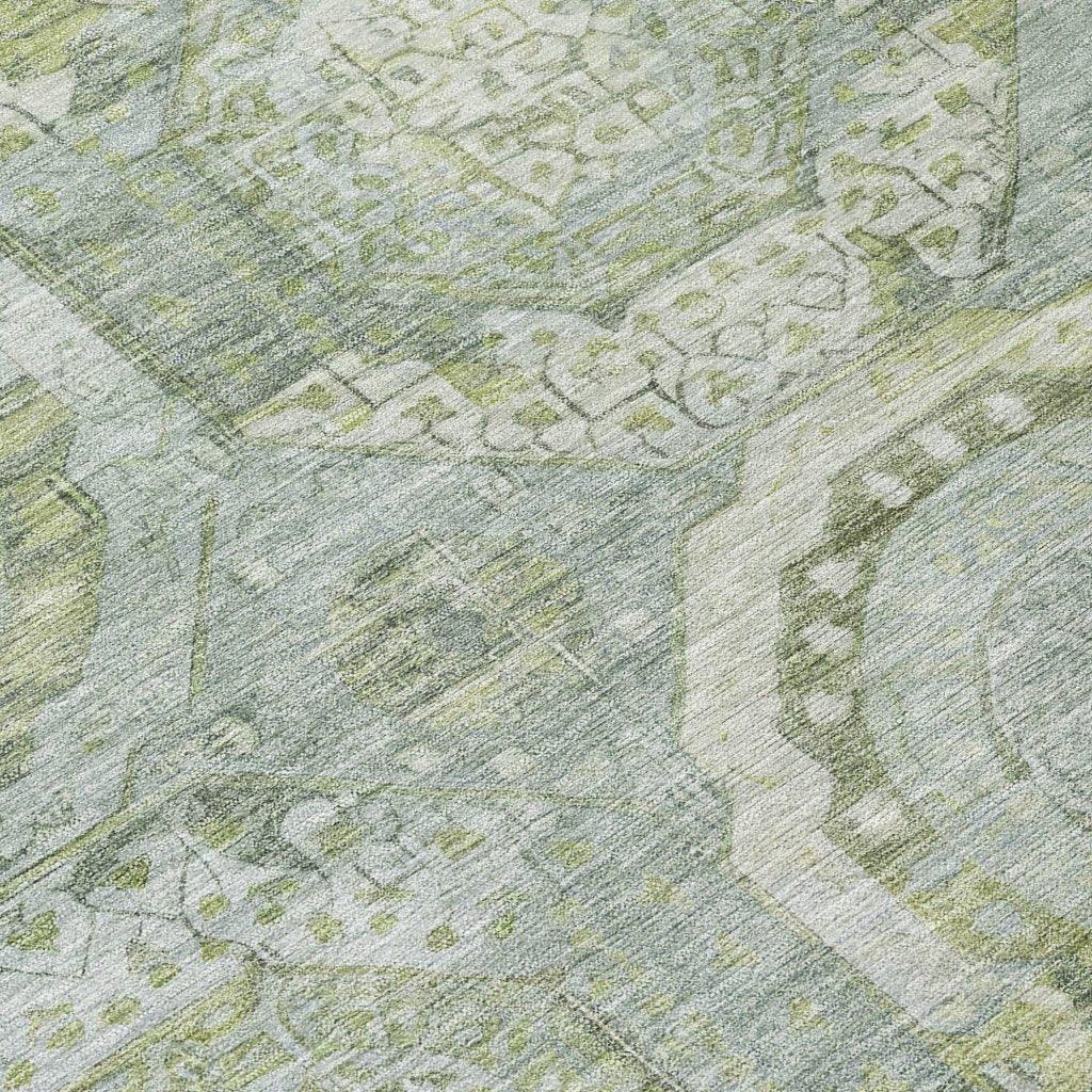 LOOMLAN Rugs Savarna Green Washable Indoor-Outdoor Rug