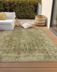 LOOMLAN Rugs Scarlune Brown Washable Indoor-Outdoor Rug