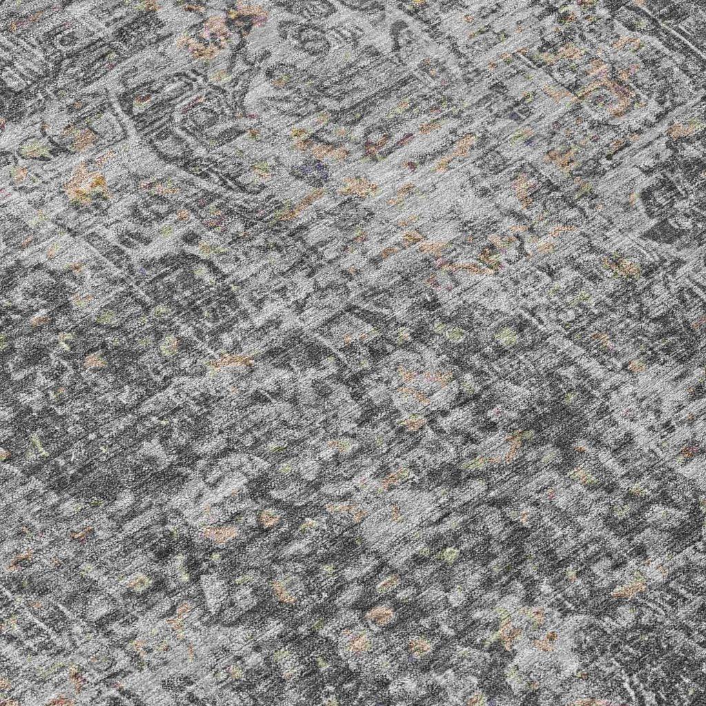 LOOMLAN Rugs Scarlune Gray Washable Indoor-Outdoor Rug