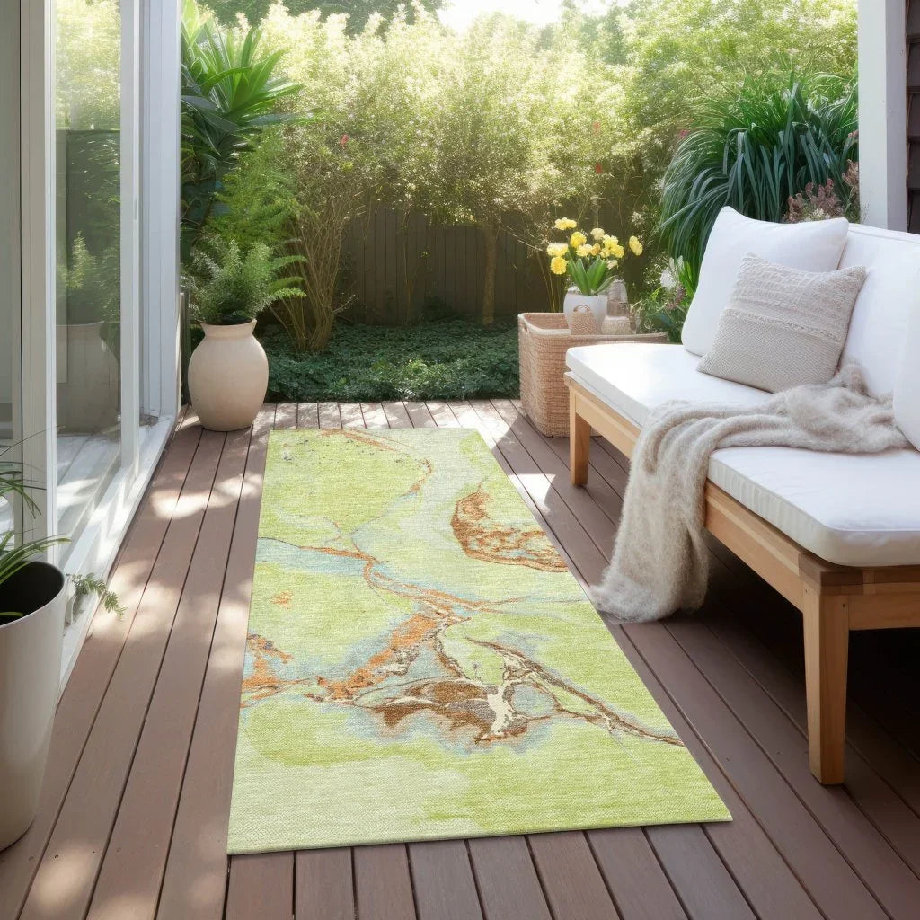 LOOMLAN Rugs Selene Aloe Washable Indoor-Outdoor Rug