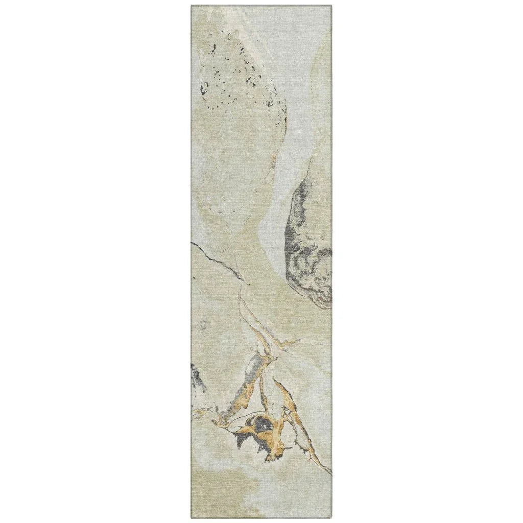LOOMLAN Rugs Selene Ivory Washable Indoor-Outdoor Rug