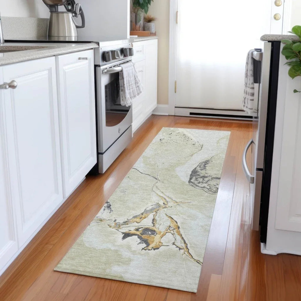LOOMLAN Rugs Selene Ivory Washable Indoor-Outdoor Rug