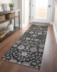 LOOMLAN Rugs Selma Black Washable Indoor-Outdoor Rug