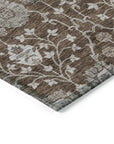 LOOMLAN Rugs Selma Brown Washable Indoor-Outdoor Rug