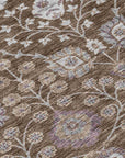 LOOMLAN Rugs Selma Brown Washable Indoor-Outdoor Rug