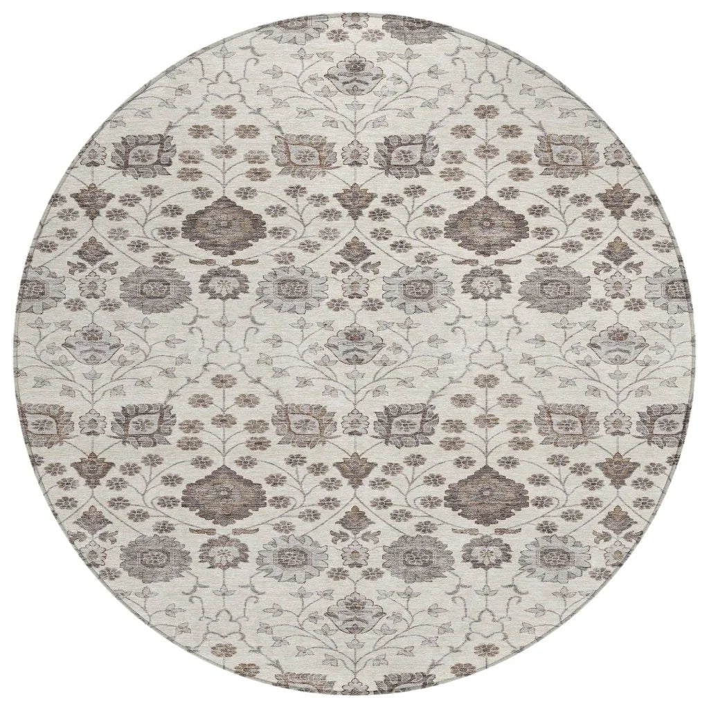 LOOMLAN Rugs Selma Ivory Washable Indoor-Outdoor Rug