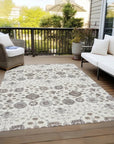 LOOMLAN Rugs Selma Ivory Washable Indoor-Outdoor Rug