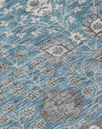 LOOMLAN Rugs Selma Teal Washable Indoor-Outdoor Rug