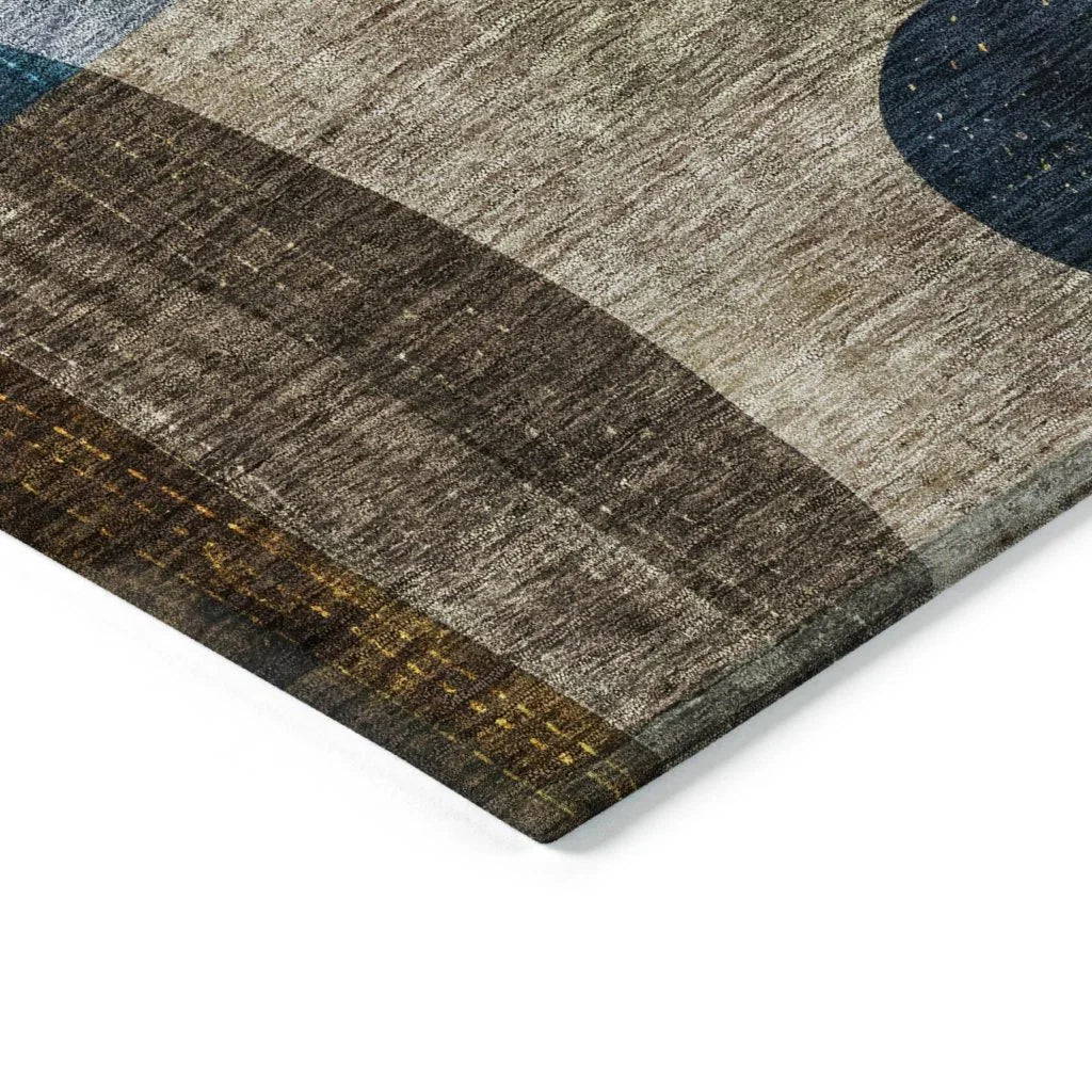 LOOMLAN Rugs Seraphine Blue Washable Indoor-Outdoor Rug
