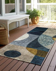 LOOMLAN Rugs Seraphine Blue Washable Indoor-Outdoor Rug
