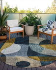 LOOMLAN Rugs Seraphine Blue Washable Indoor-Outdoor Rug